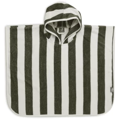 Jollein Badeponcho Stripe Frottee Leaf Green